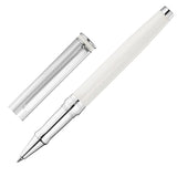 Waldmann, Tintenroller Edelfeder, Korn, lackiert, weiß