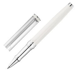 Waldmann, Tintenroller Edelfeder, Korn, lackiert, weiß