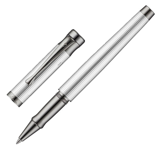Waldmann, Tintenroller Tango, Pyramid, ruthenium-plattiert, silber