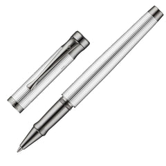 Waldmann, Tintenroller Tango, Pyramid, ruthenium-plattiert, silber