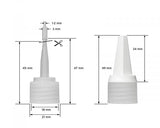 Octopus Spritzverschluss Gewinde 18 mm LDPE natur mit Tüllenkappe weiß