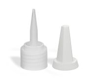 Octopus Spritzverschluss Gewinde 18 mm LDPE natur mit Tüllenkappe weiß