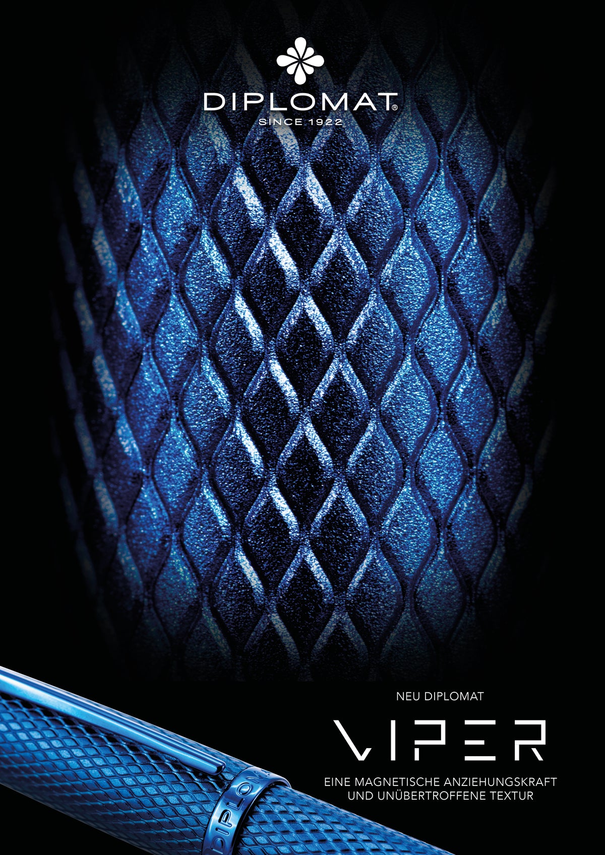 Diplomat Füller Viper Guilloche, blau
