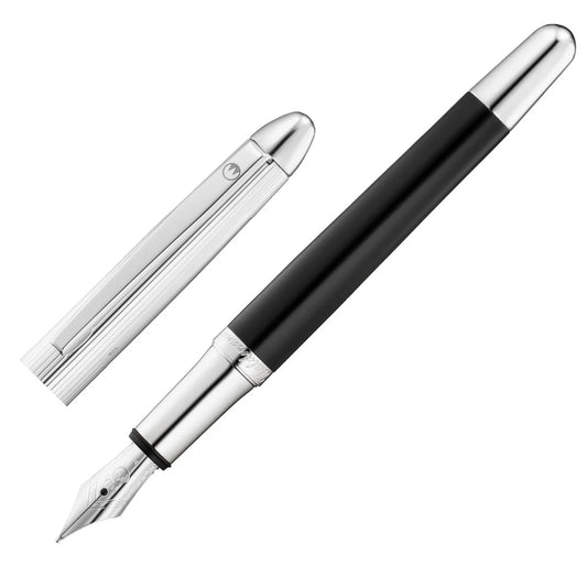 Waldmann, Pocket Füller, Linien, lackiert, schwarz