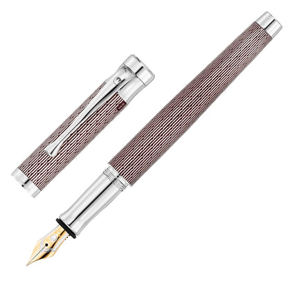Waldmann, Fountain Pen Tango, Imagination, guilloché, 18K Nib, Burgundy Red