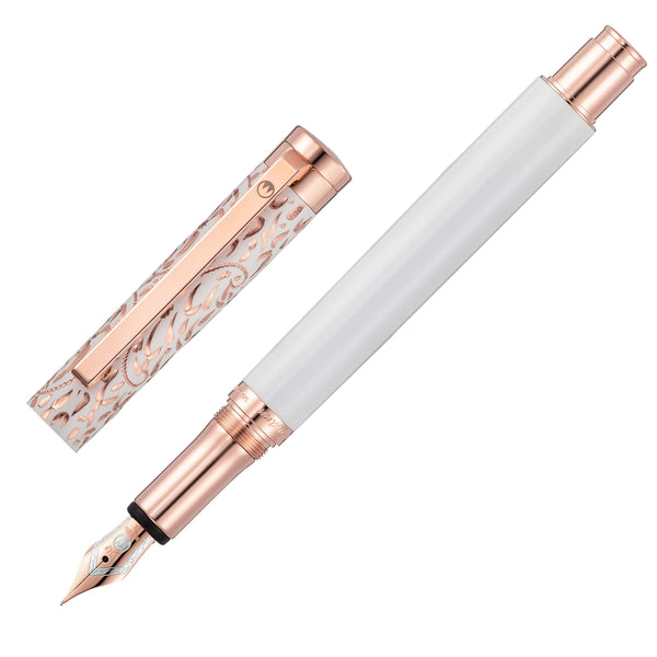 Waldmann, Füller Xetra Vienna Lady, Rosegold, 18K Feder, weiß