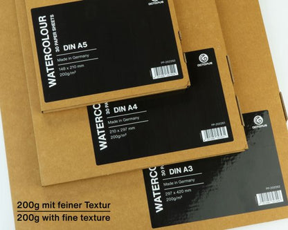 Octopus Watercolor & Drawing Paper Collection 200 gsm 30 Sheets