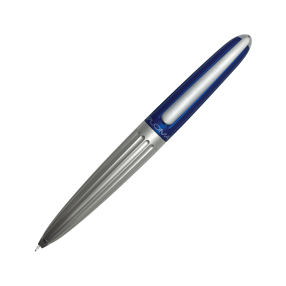 Diplomat Aero Blue Silver Ballpoint Pen