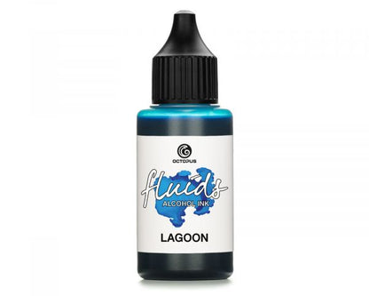 Octopus Fluids Alcohol Ink for Fluid Art/Resin Octopus Fluids Alcohol Inks Basic Lagoon Blue