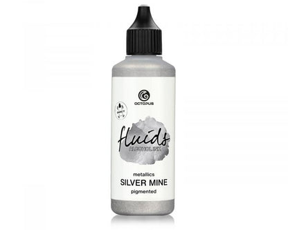 Octopus Fluids Alcohol Ink Metallics Alcohol Ink Silver Mine 100 ml Silber