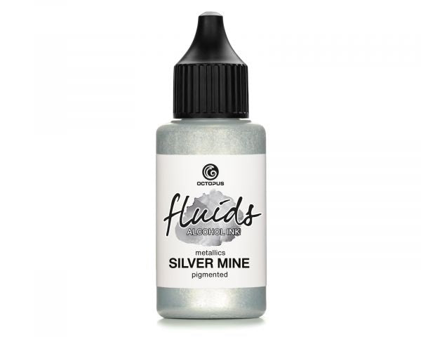 Octopus Fluids Alcohol Ink Metallic Silver Mine