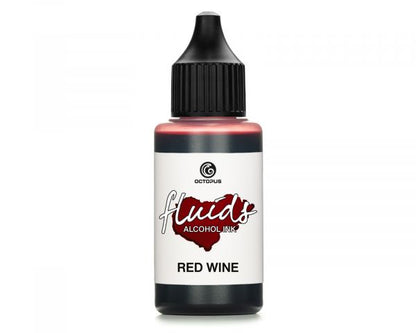 Octopus Fluids Alkoholtinte für Fluid Art/Resin Alcohol Inks (Basic) Red Wine rot