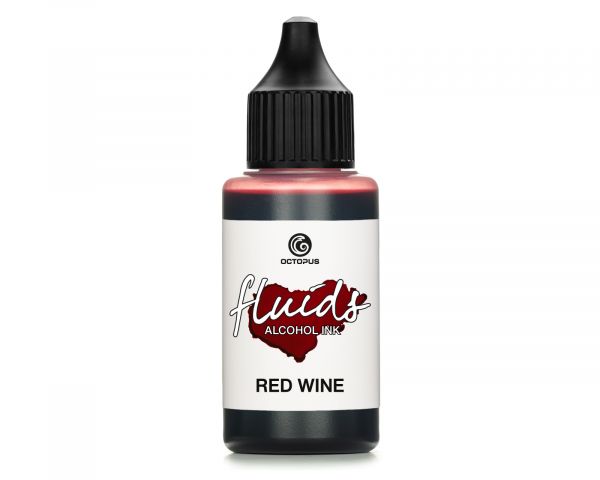 Octopus Fluids Alcohol Ink for Fluid Art/Resin Alcohol Inks (Basic) Red Wine Red