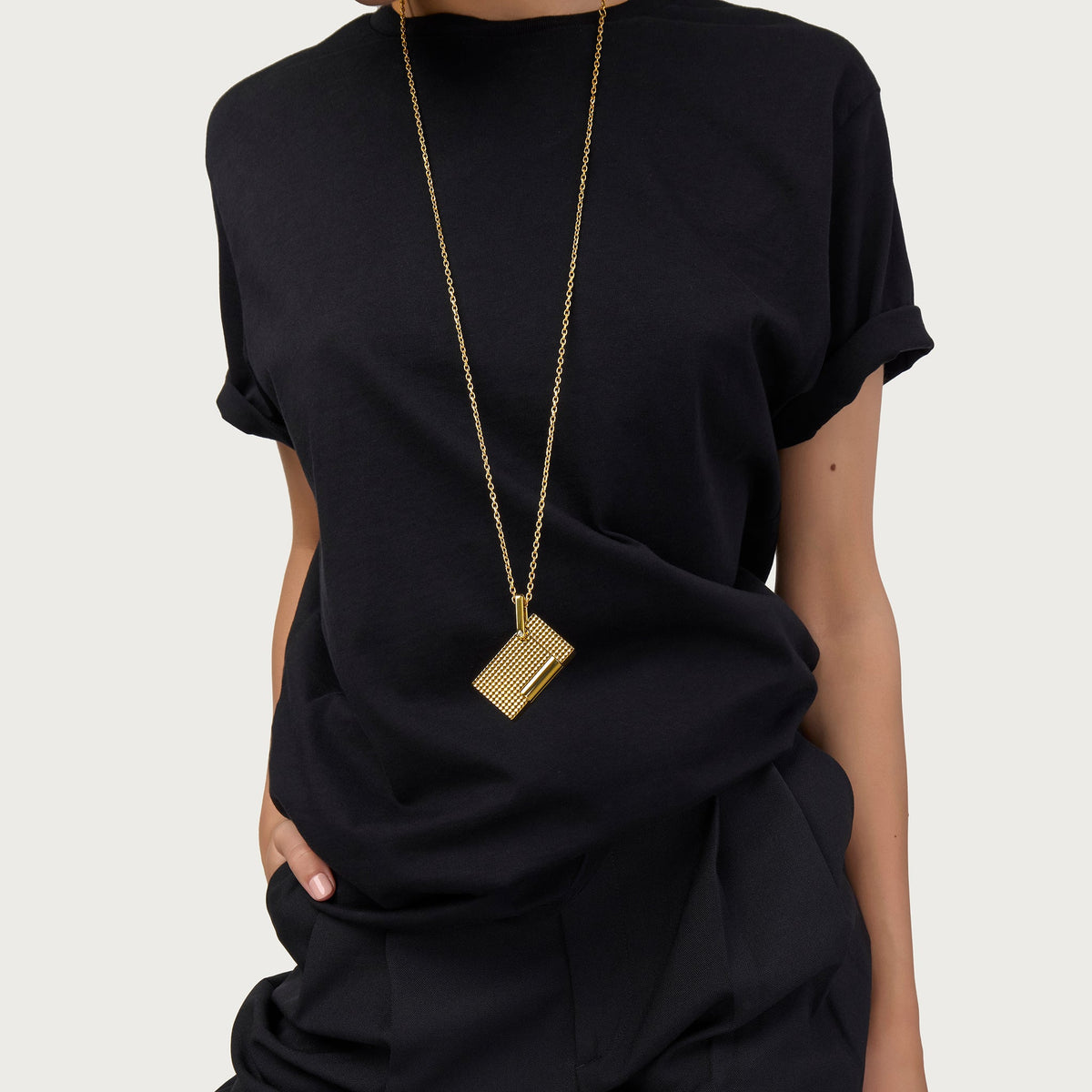 ST Dupont Feuerzeug Lighter Necklace Lighter Nekclace, Golden