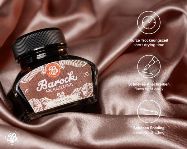Octopus Fountain Pen Ink Baroque 1920 Writing Ink Ltd. Edt. Sepia