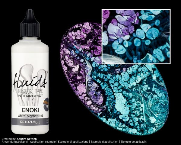 Octopus Fluids Alcohol Ink / Resin Ink Set für Gießharzkunst Weiß – POMPOM, ENOKI, MILK