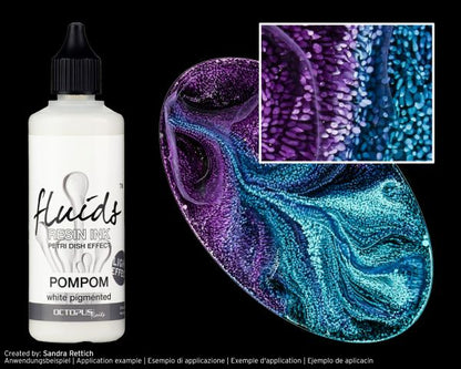 Octopus Fluids Alcohol Ink / Resin Ink Set für Gießharzkunst Weiß – POMPOM, ENOKI, MILK
