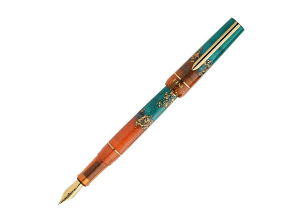 BENU Fountain Pens Haute Chic elegant, faceted barrels with gold or chrome-plated fittings
