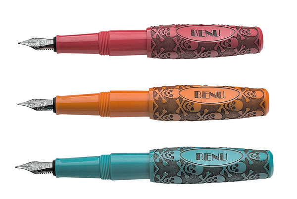 BENU Pixie Jolly Roger Vintage Set with 3 Fountain Pens