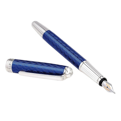 Bossert & Erhard Fountain Pen Feelings New Wave, 18K, Royal Blue