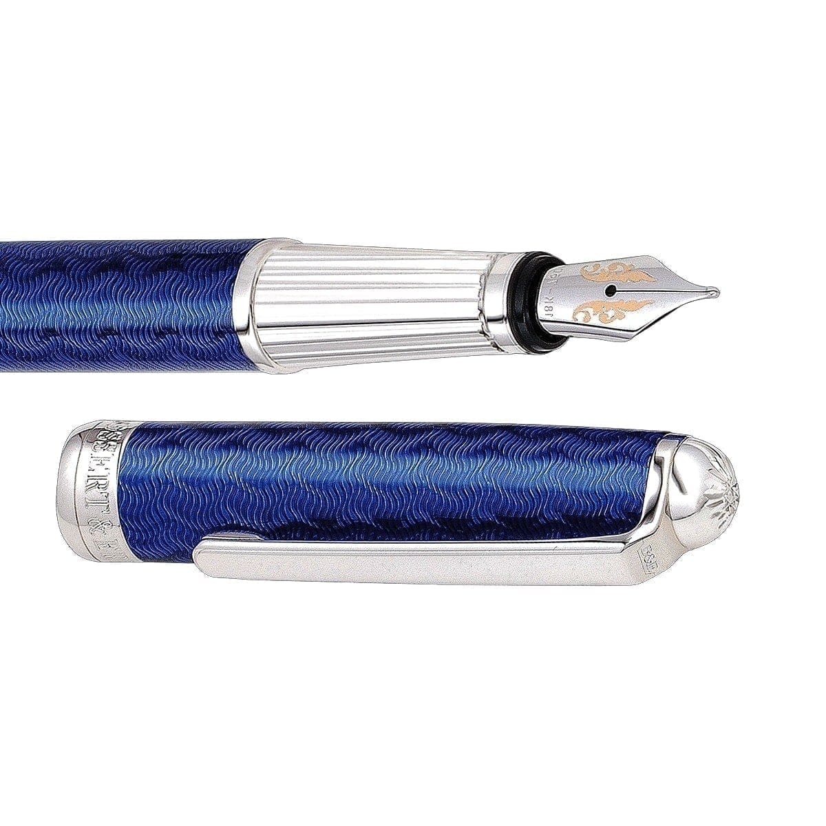 Bossert & Erhard Fountain Pen Feelings New Wave, 18K, Royal Blue