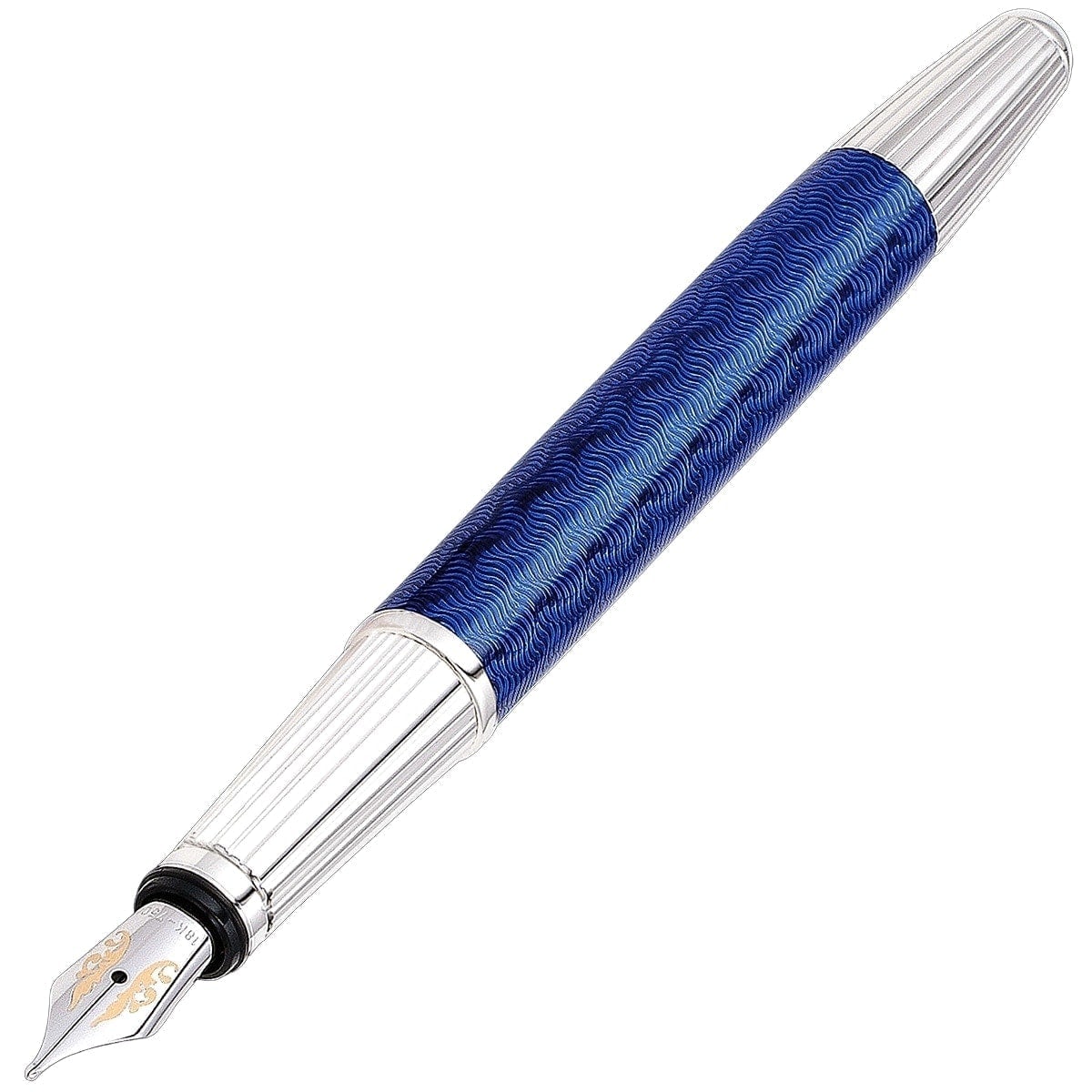 Bossert & Erhard Fountain Pen Feelings New Wave, 18K, Royal Blue