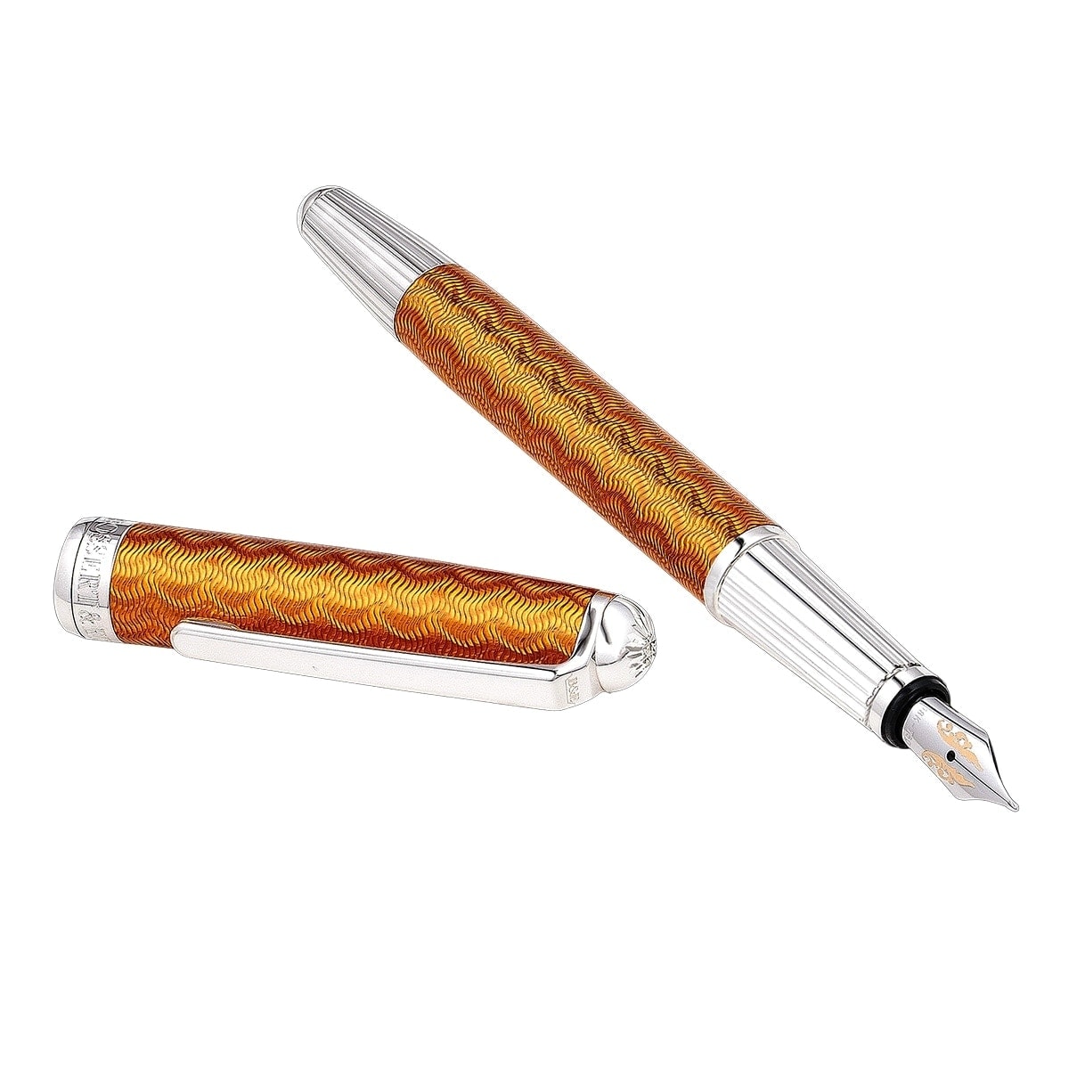 Bossert & Erhard Füller Feelings New Wave, 18Kt, Cognac