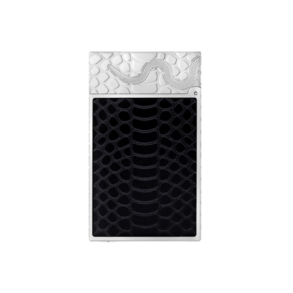 ST Dupont Feuerzeug Ligne 2 Snake, Palladium, Schwarz