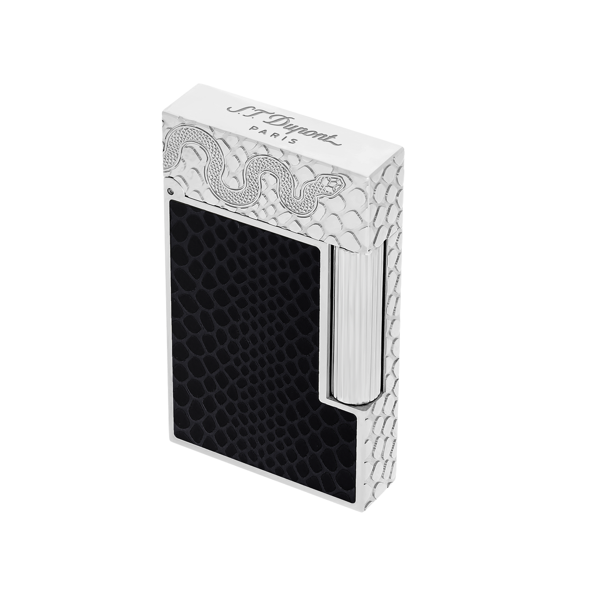 ST Dupont Feuerzeug Ligne 2 Snake, Palladium, Schwarz