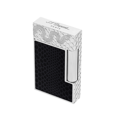 ST Dupont Feuerzeug Ligne 2 Snake, Palladium, Schwarz