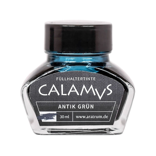 CALAMUS, Tintenglas, Schreibtinte wässrige Farbstofflösung antik grün