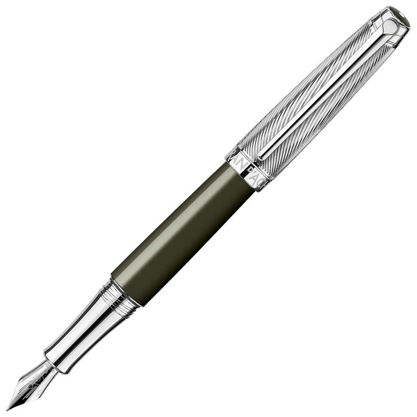 Caran d'Ache Füller, Leman Terre d'Ombre, 18Kt, grün