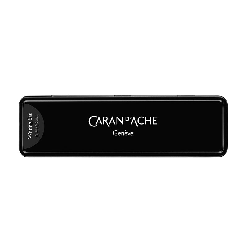 Caran d'Ache Kugelschreiber + Bleistift  849/844 Black Code, Bleistiftmine 0,7mm, schwarz