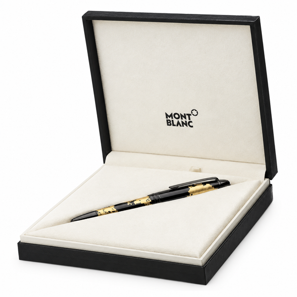 Montblanc, Meisterstück Calligraphy Fountain Pen, Solitaire with Flexible Nib, 18K Nib, Black