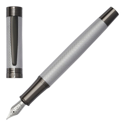 Cerruti 1881, Fountain pen, Zoom Diamond, Chrome