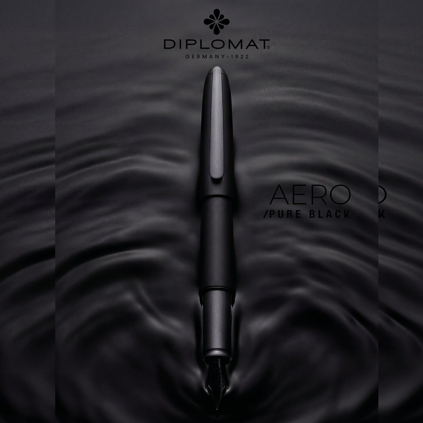 Diplomat, Aero Fountain Pen, Pure Black