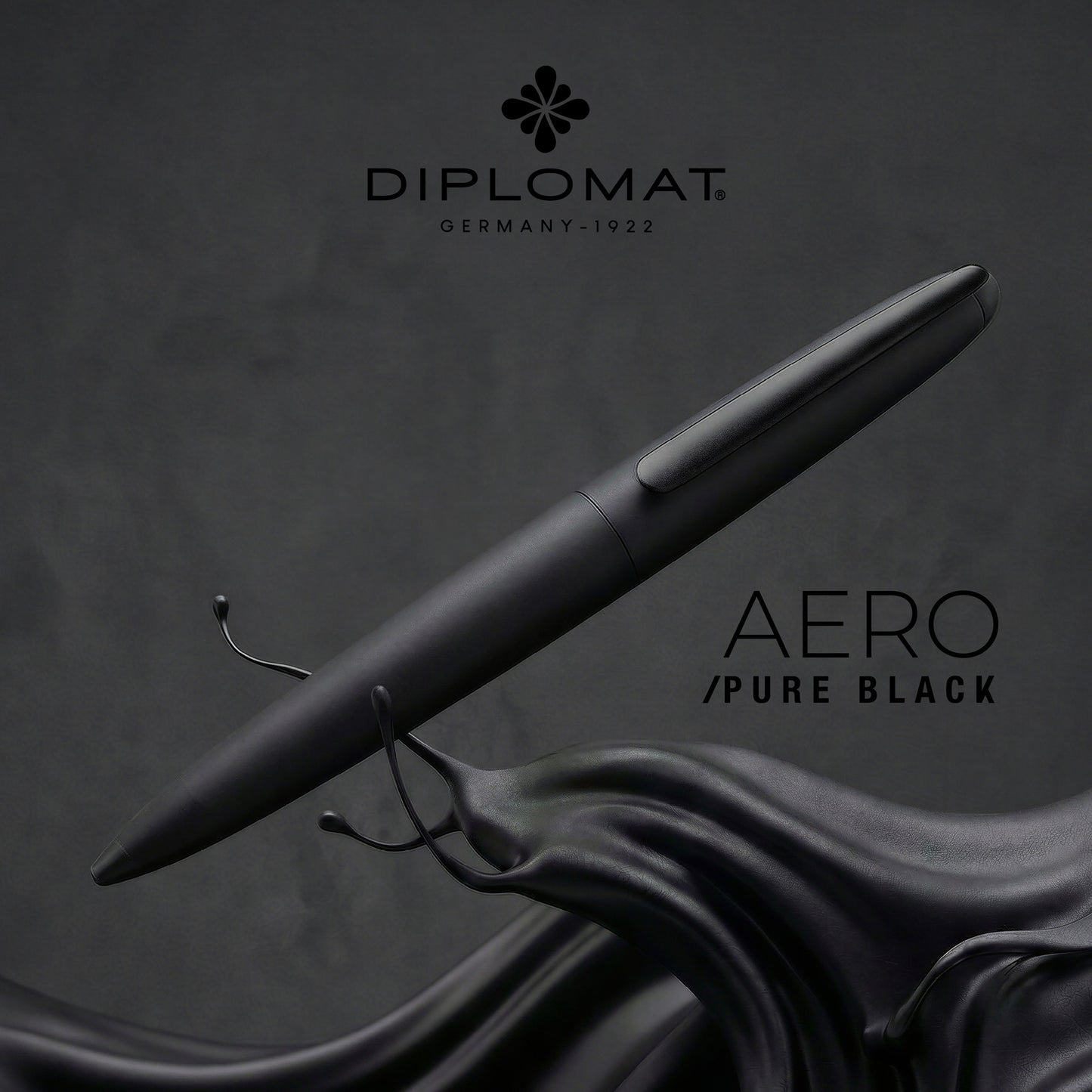 Diplomat, Aero Ballpoint Pen, Pure Black