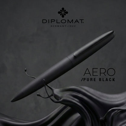 Diplomat, Aero Ballpoint Pen, Pure Black