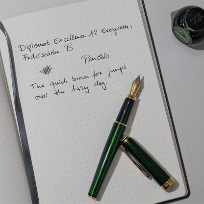 Diplomat, Fountain Pen Excellence A2, Gold Plated, Evergreen