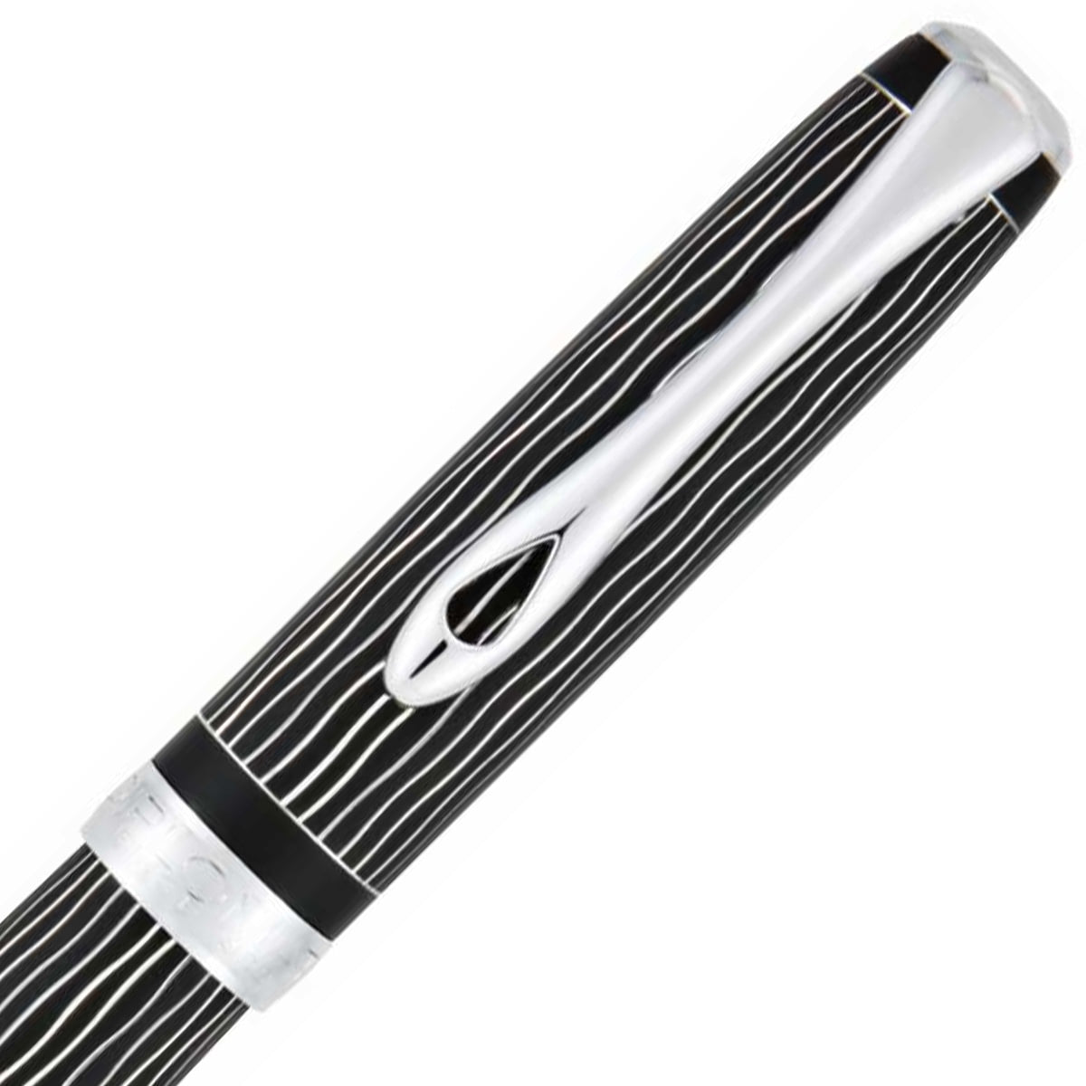 Diplomat, Excellence A Plus Fountain Pen, Wavy Guilloche, 14K Nib, Lapis Black