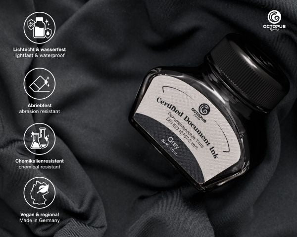 Octopus Fluids Document Inks Grey 30 ml Grey