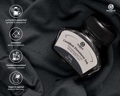 Octopus Fluids Document Inks Grey 30 ml Grey