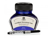 Octopus Fluids Pigmentierte dokumentenechte Füllhaltertinte Document Inks Blue mit Konverter Lt. Edt. DIN ISO 12757-2 Blau