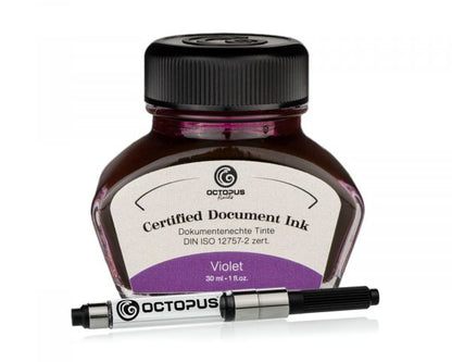 Octopus Fluids Document-Proof, Pigmented Fountain Pen Ink Document Inks Violet Ltd. Edt., 30 ml