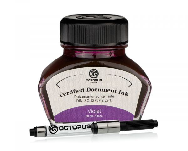 Octopus Fluids Document-Proof, Pigmented Fountain Pen Ink Document Inks Violet Ltd. Edt., 30 ml