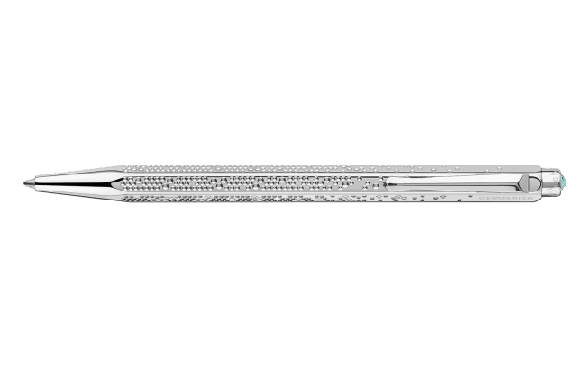 Caran d’Ache ECRIDOR™ GERMANIER Kugelschreiber platiniert mit Lederetui - Sonderedition