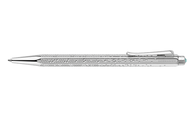 Caran d’Ache ECRIDOR™ GERMANIER Kugelschreiber platiniert mit Lederetui - Sonderedition