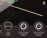 Octopus Tintenschnorchel Edelstahlkanüle 74 mm metallisch/silbern