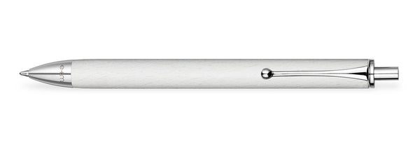 e+m Holzprodukte GmbH ALLWOOD COLOUR Ballpoint Pen, Nickel-Plated, White