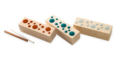 e+m Holzprodukte GmbH Büro-Accessoires BRIXXS DOTS Lackierung, eisblau